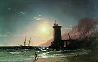 Seascape with Moon, 1849, aivazovsky