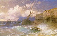 Tempest by coast of Odessa, 1898, aivazovsky
