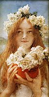 Summer Offering(Young Girl with Roses), 1911, almatadema