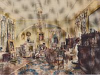 Count Casimir Batthyány in his saloon at Castle Siklós, 1844, altrudolf
