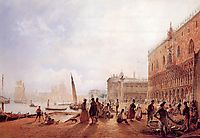 Figures on the Riva degli Schiavone, 1840, altrudolf