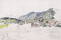View of Ischl, 1830, altrudolf