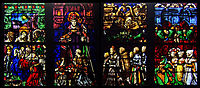 Stained glass windows in the Stürzel Family Chapel, baldung
