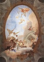 Allegory of Merit Accompanied by Nobility and Virtue, 1758, battistatiepolo
