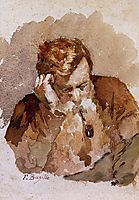 Man with a Pipe, bazille