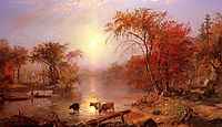 Indian Summer Hudson River, 1861, bierstadt