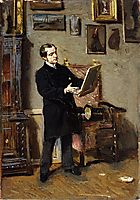 Self-portrait while looking at a painting, 1865, boldini