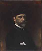 Self Portrait dedicated to William Walters, 1885, bonnat