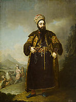 Portrait of Murtaza Kuli Khan, brother of Aga Mahommed, the Persian Shah, 1796, borovikovsky