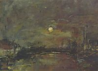 Dusk over the port of Le Havre, c.1875, boudin