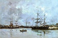 The Port of Deauville, 1875, boudin