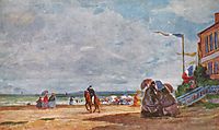 Strand in Trouville, 1863, boudin