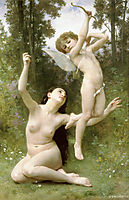 Cupid takes flight, 1901, bouguereau