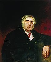 Portrait of I. A. Krylov, 1839, bryullov