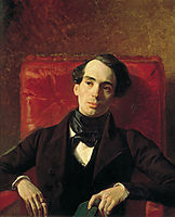 Portrait of the Poet and Translator A. N. Strugovshchikov, 1840, bryullov