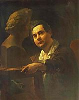 Portrait of Sculptor I. P. Vitaly, 1837, bryullov