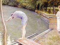 The Bather, or The Diver, 1877, caillebotte