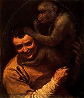 Man with Monkey, 1591, carracci