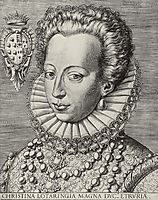 Portrait of Christine of Lorraine, Grand Duchess of Tuscany, 1589, carracciagostino