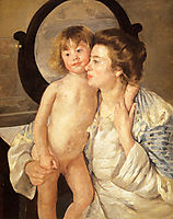 Mother And Child, The Oval Mirror, 1901, cassatt