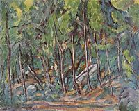 In the Forest of Fontainbleau, 1882, cezanne