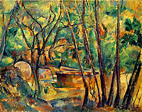 Millstone and Cistern Under Trees , c.1894, cezanne