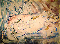 Nude Female with Attendants, 1880, cezanne