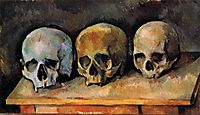 Still Life with Three Skulls, 1900-1904, cezanne
