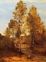 Clearing in the Bois Pierre, at Eveaux near Chateau Thiery, c.1860, corot