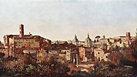The Forum seen from the Farnese Gardens, Rome, 1826, corot