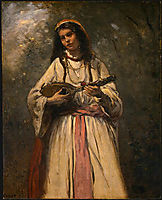 Gypsy Girl with Mandolin, c.1875, corot