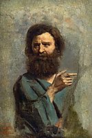 Head of Bearded Man (Study for The Baptism of Christ ), 1845, corot