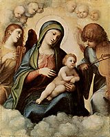 Madonna and Child with Angels , c.1515, correggio