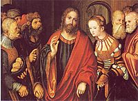 Christ and the Adulteress, 1520, cranach