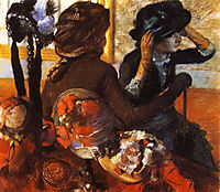 At the Milliner-s, 1883, degas
