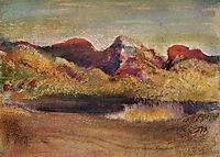 Lake and Mountains, c.1893, degas