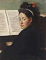 Portrait of Miss Dihau piano, 1869-1872, degas