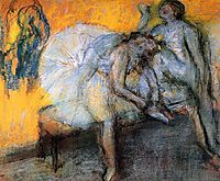 Two Dancers in Yellow and Pink, c.1910, degas