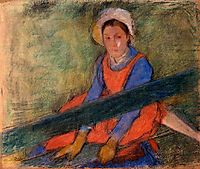Woman Seated on a Bench, 1885, degas
