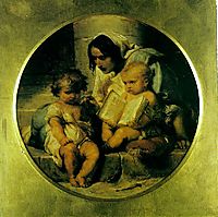 A Child Learning to Read, 1848, delaroche