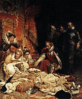 Death of Elizabeth I, Queen of England, 1828, delaroche