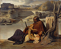 Resting on the Banks of the Tiber, delaroche