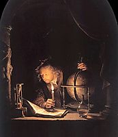 Astronomer by Candlelight, c.1665, dou