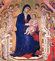 Madonna and Child on a throne, 1311, duccio