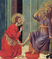 Washing of feet (Fragment), 1311, duccio