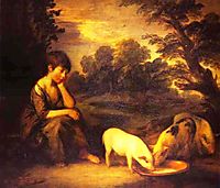 Girl with Pigs, 1782, gainsborough