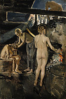 In the sauna , 1889, gallenkallela