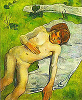 A breton boy, 1889, gauguin