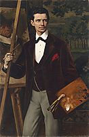 Bildnis eines Malers vor der Staffelei, 1881, gebhardt