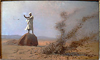 Arab Frightening Larks Away (unfinished), 1900, gerome